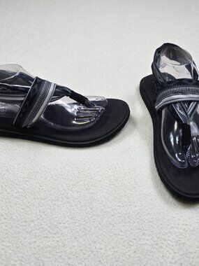 Ranberone Size 42 10.5 Yoga Mat Sandals Black & Gray Strap NEW